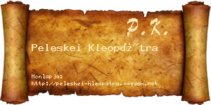 Peleskei Kleopátra névjegykártya